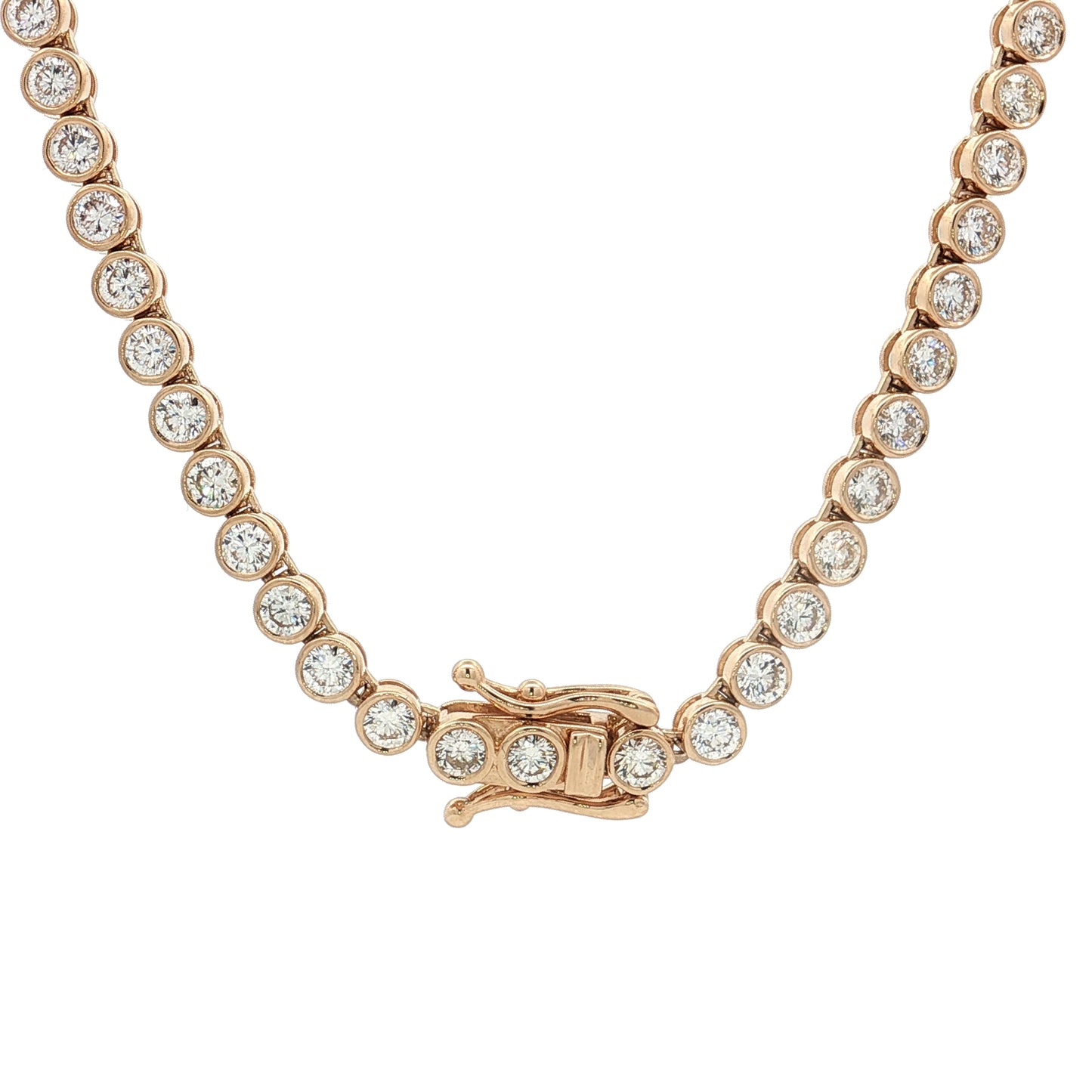 8.80 Round Diamond Tennis Necklace in 14k