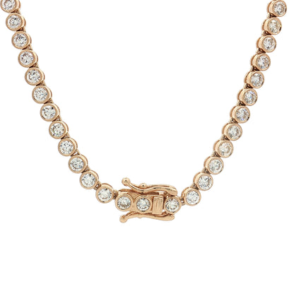 8.80 Round Diamond Tennis Necklace in 14k