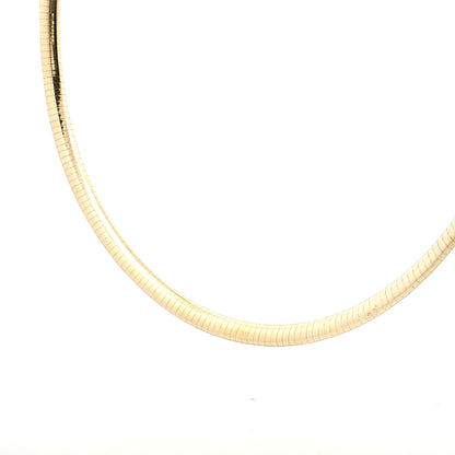 Omega Collar Necklace 14k Yellow Gold