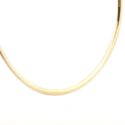 Omega Collar Necklace 14k Yellow Gold