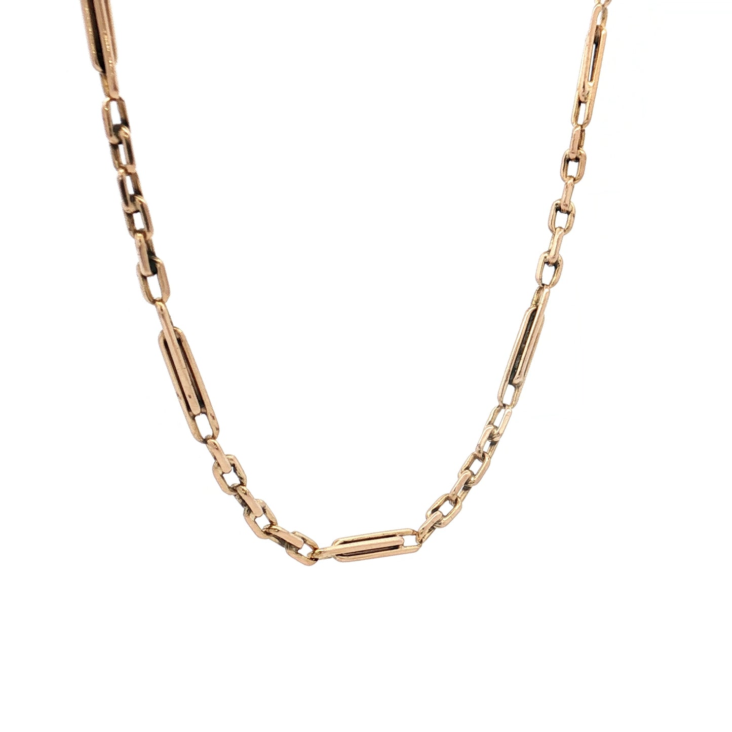 21 Inch Vintage Art Deco Chain Necklace 14k