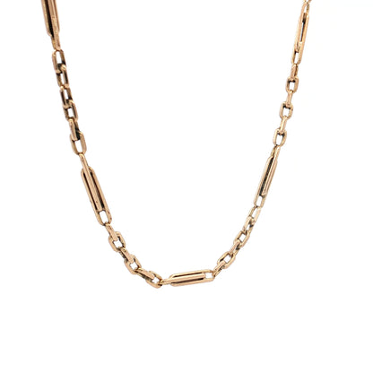 21 Inch Vintage Art Deco Chain Necklace 14k