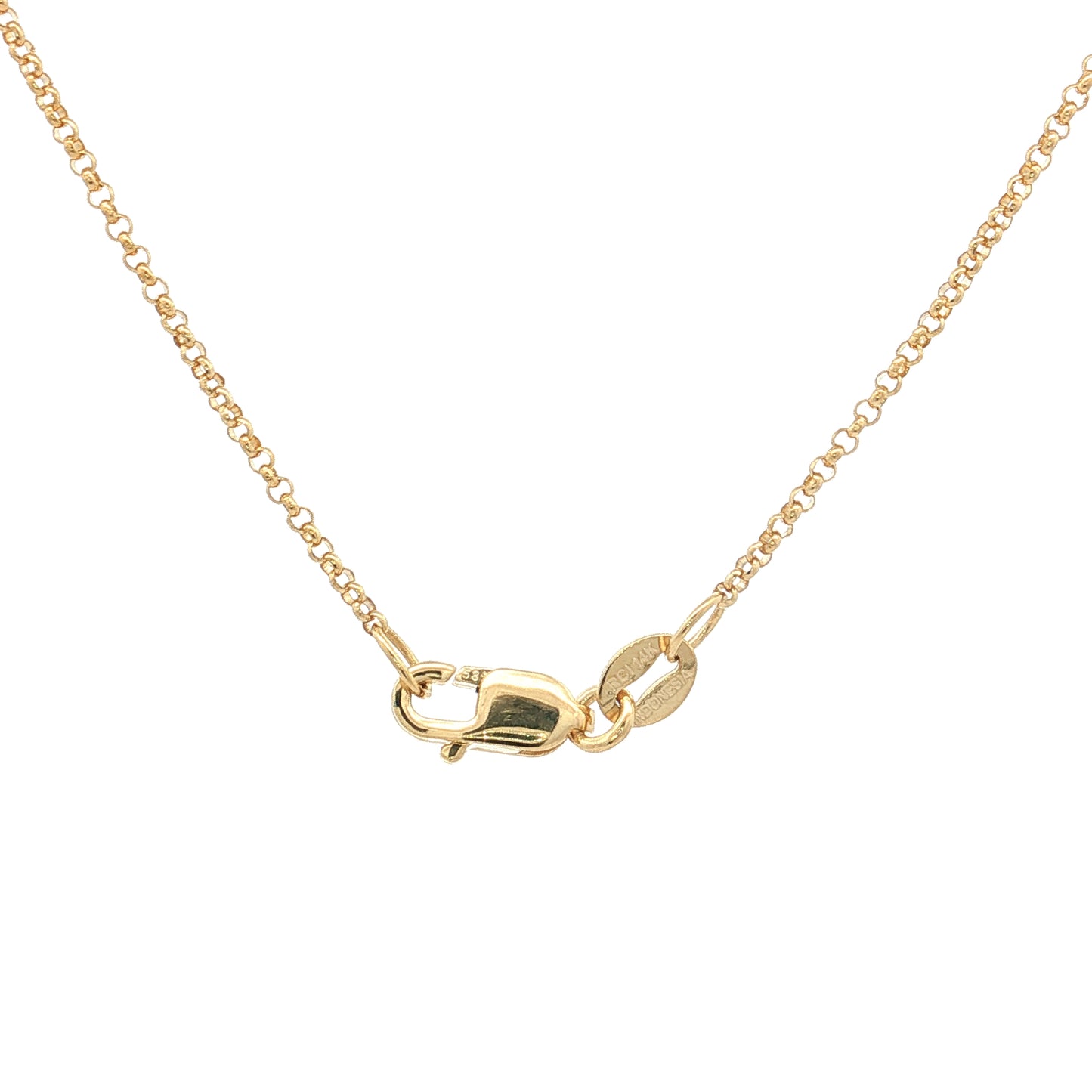 .78 Antique Diamond Crescent Moon Pendant Necklace 14k