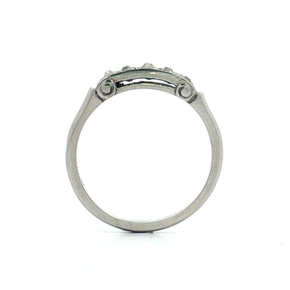 .10 Antique Cut Diamond Wedding Band Platinum