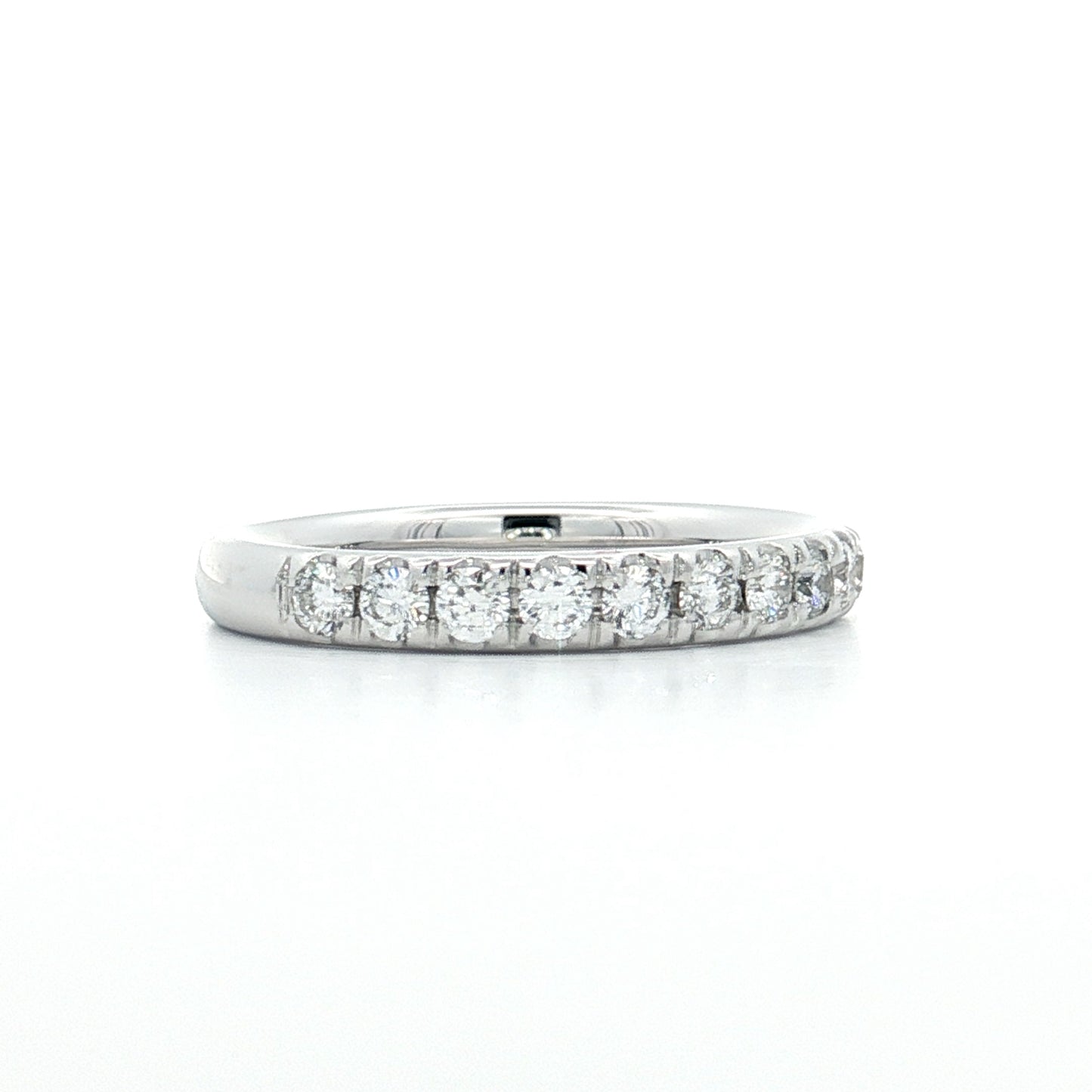 .50 Classic Diamond Wedding Band 14k White Gold