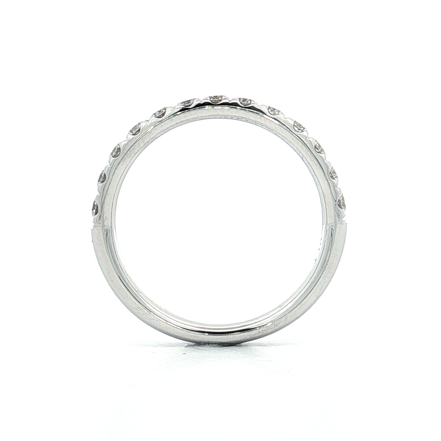.50 Classic Diamond Wedding Band 14k White Gold