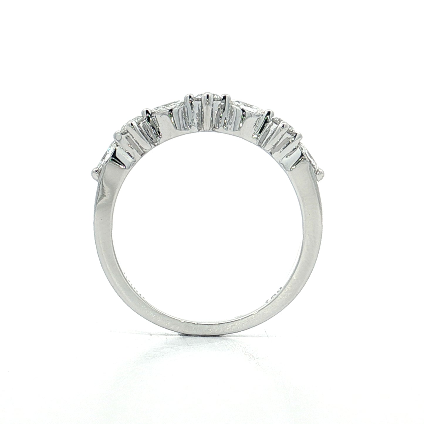 .19 Round & Marquise Diamond Wedding Band 18k