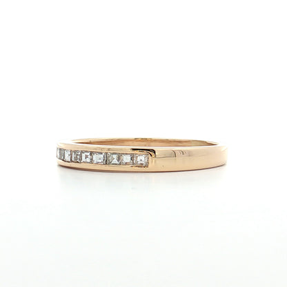 .33 Channel Set Diamond Wedding Band 14k Yellow Gold