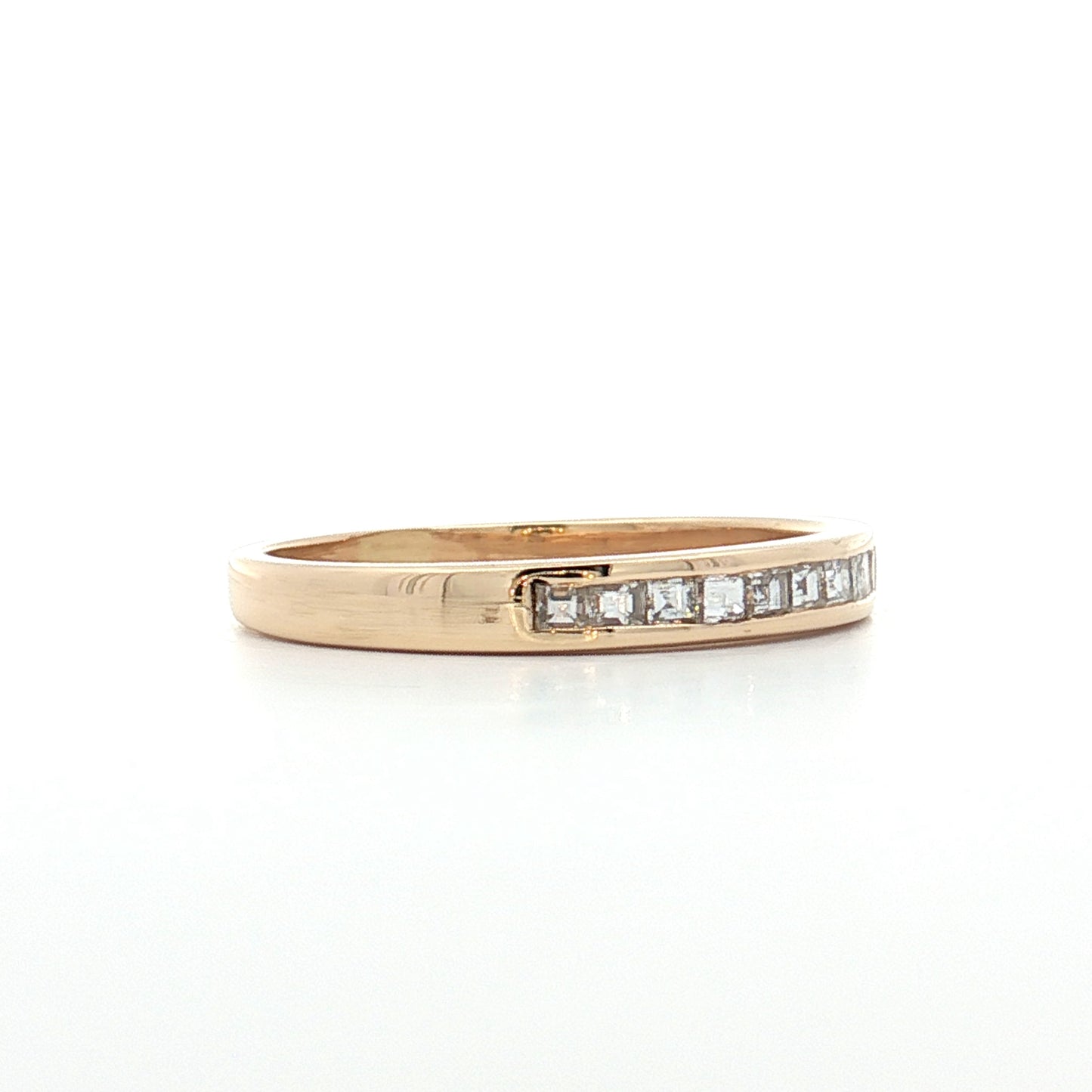 .33 Channel Set Diamond Wedding Band 14k Yellow Gold