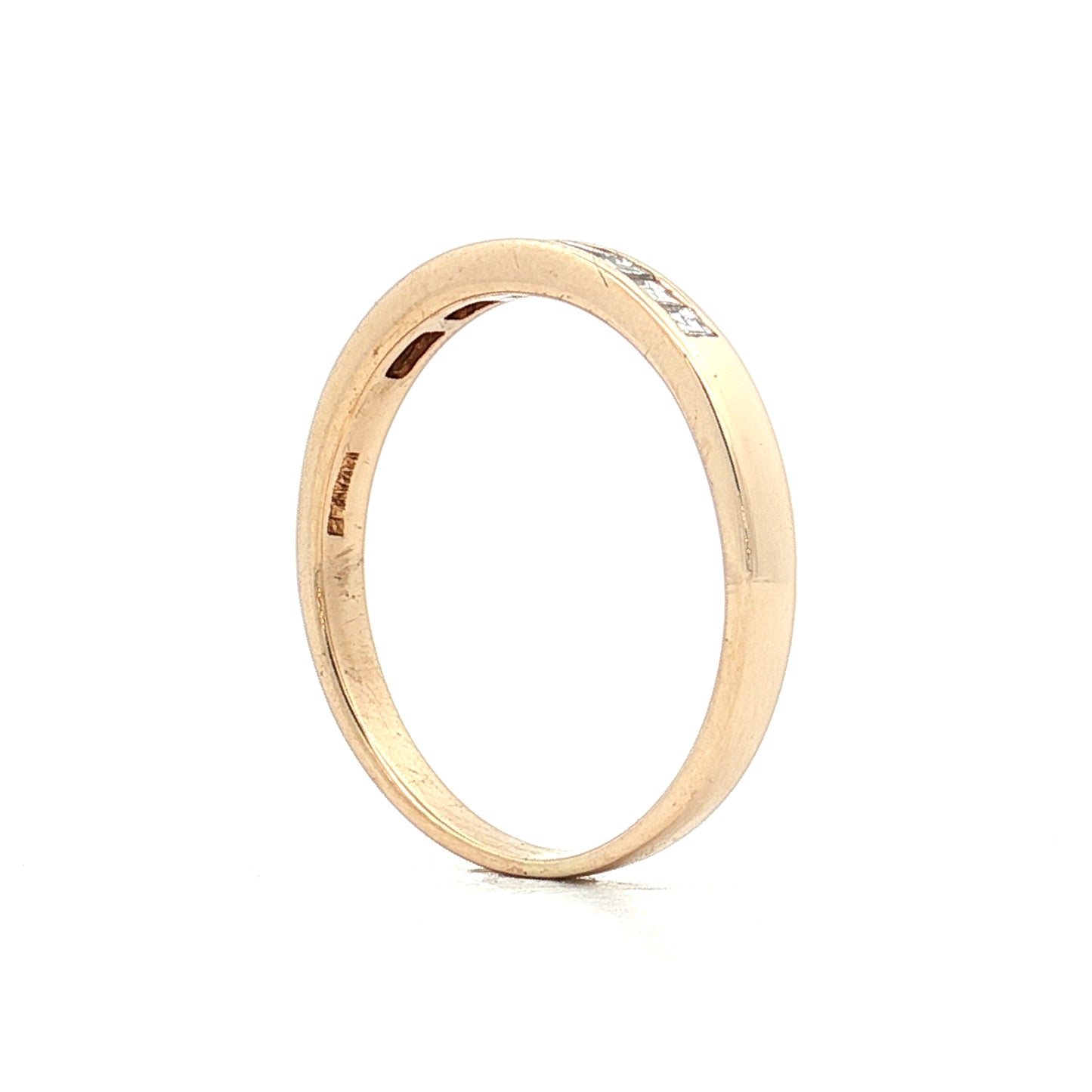 .33 Channel Set Diamond Wedding Band 14k Yellow Gold