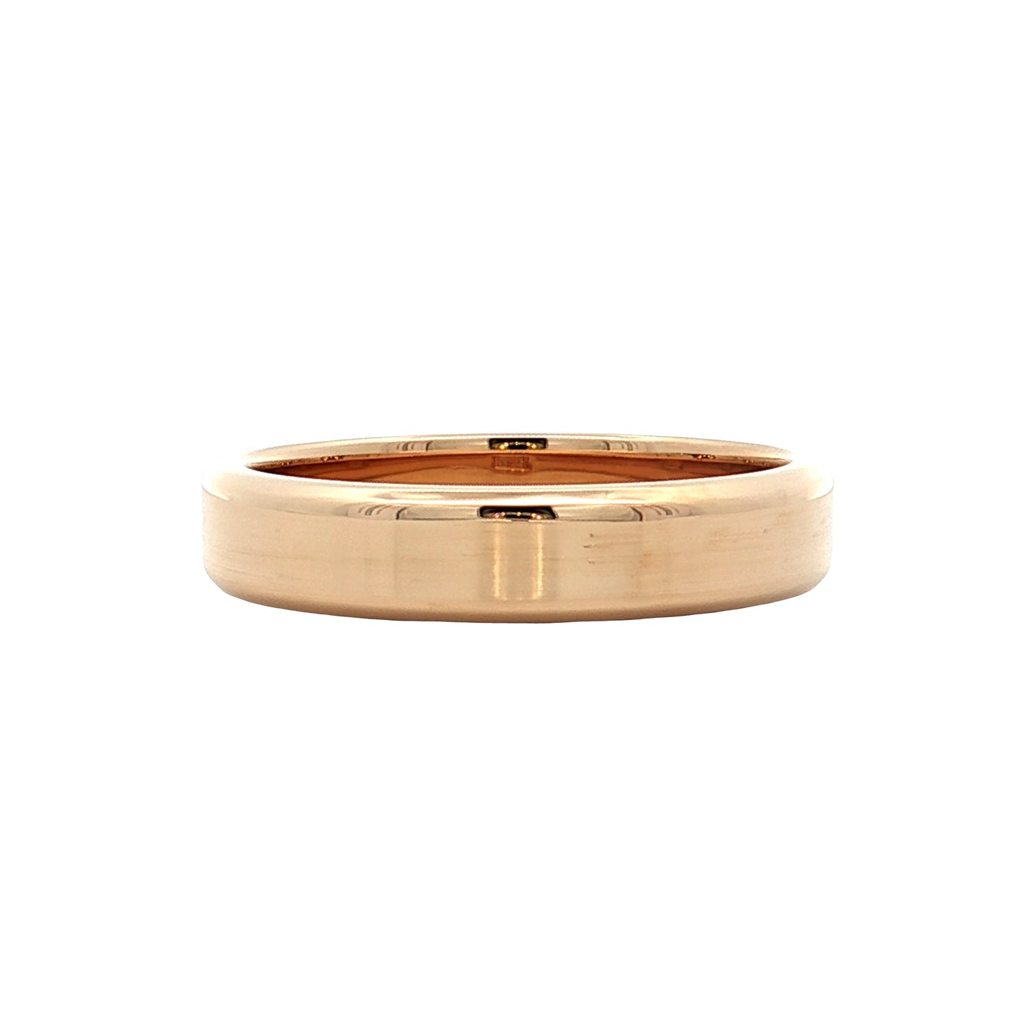 Mens 5mm Beveled Edge Wedding Band 14k