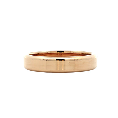 Mens 5mm Beveled Edge Wedding Band 14k