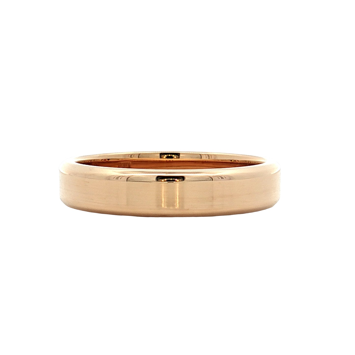 Mens 5mm Beveled Edge Wedding Band 14k