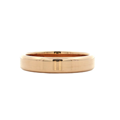 Mens 5mm Beveled Edge Wedding Band 14k