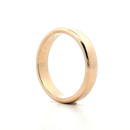 Mens 5mm Beveled Edge Wedding Band 14k