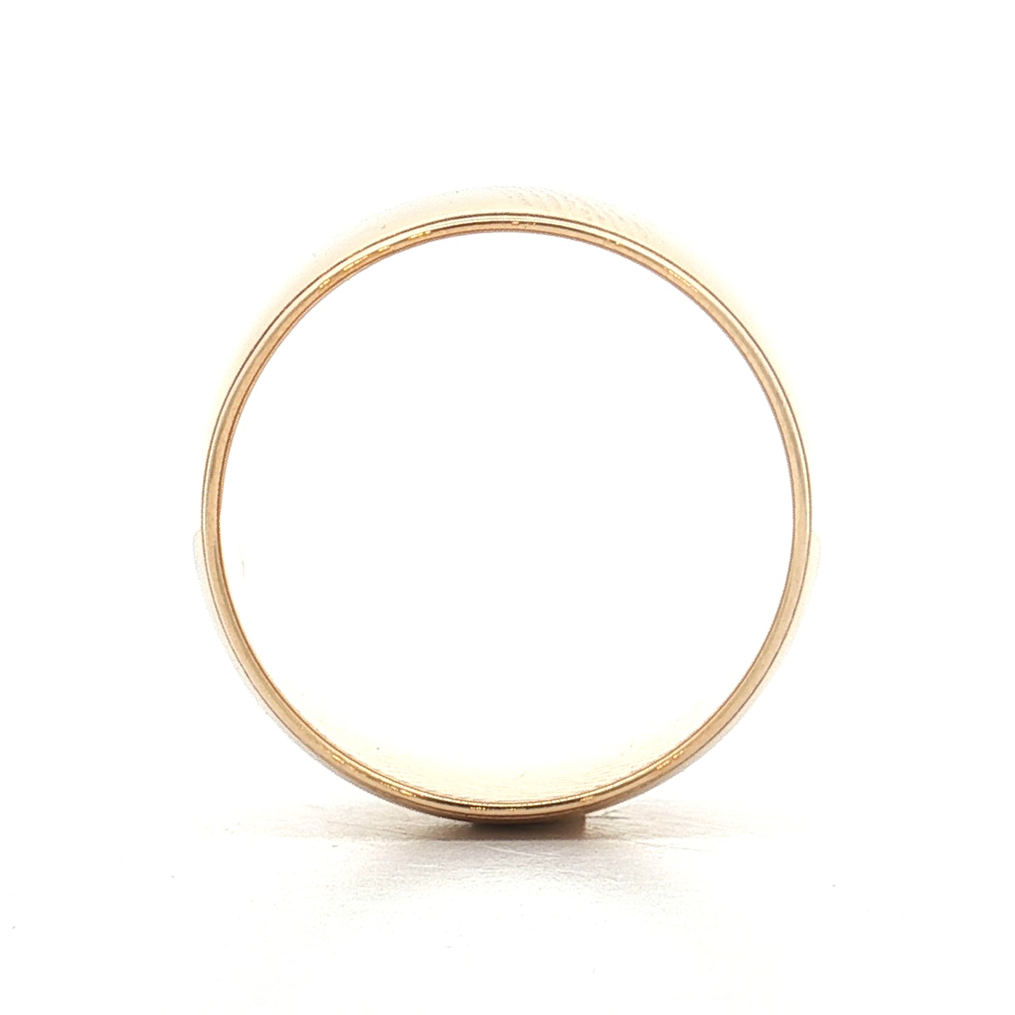 9.5mm Step Edge Cigar Wedding Band 14k Yellow Gold