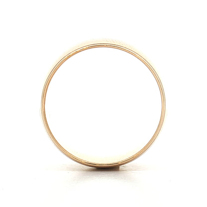 9.5mm Step Edge Cigar Wedding Band 14k Yellow Gold