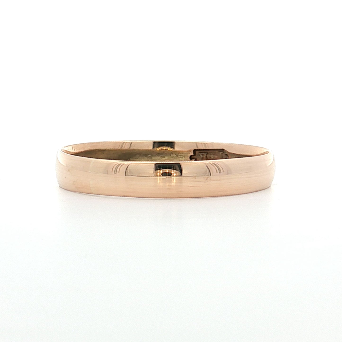 3.5mm Victorian Mens Wedding Band 14k Yellow Gold