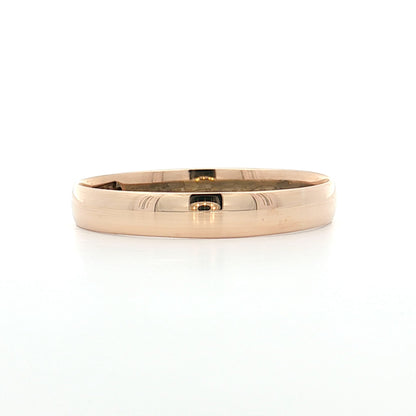 3.5mm Victorian Mens Wedding Band 14k Yellow Gold