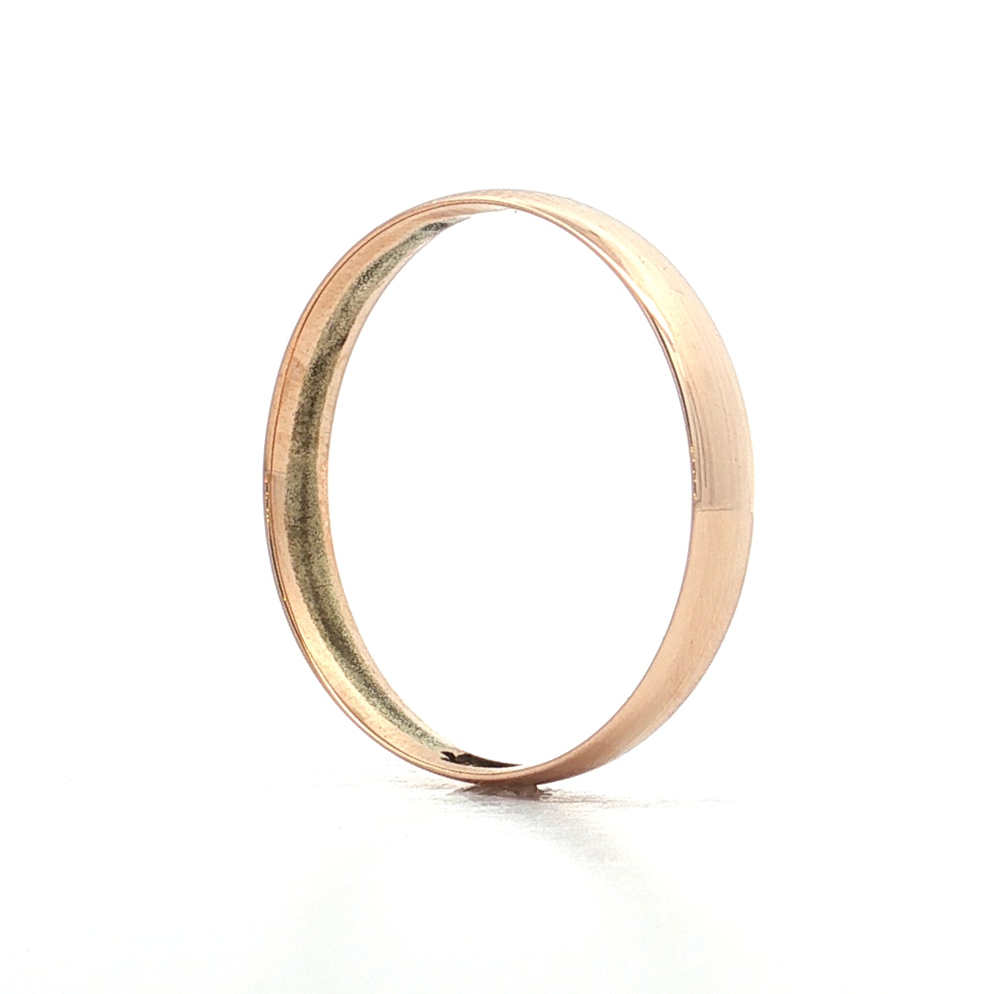 3.5mm Victorian Mens Wedding Band 14k Yellow Gold