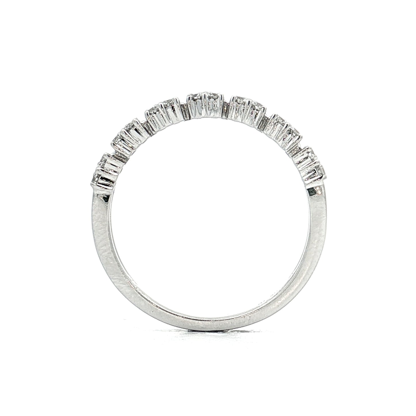 .40 Pave Diamond Double Wedding Band 18k