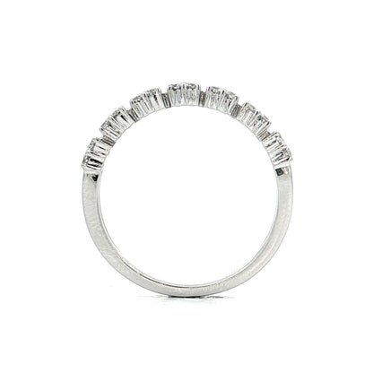 .40 Pave Diamond Double Wedding Band 18k