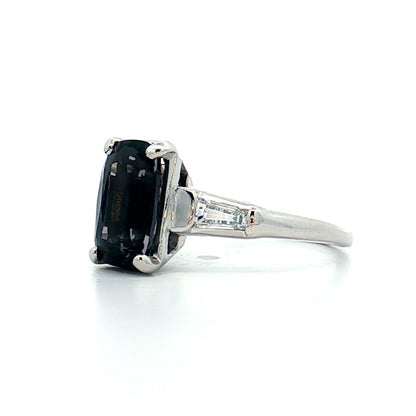 2.45 Vintage Cushion Cut Spinel Engagement Ring Platinum