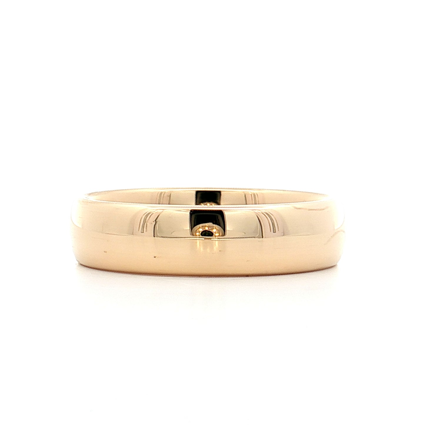 Mens 6mm Eurodome Style Wedding Band 14k Yellow Gold