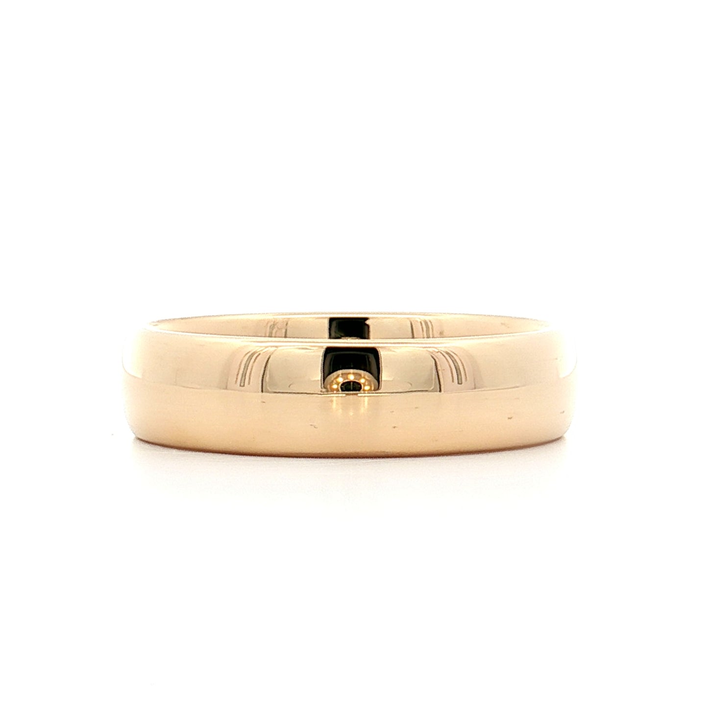 Mens 6mm Eurodome Style Wedding Band 14k Yellow Gold