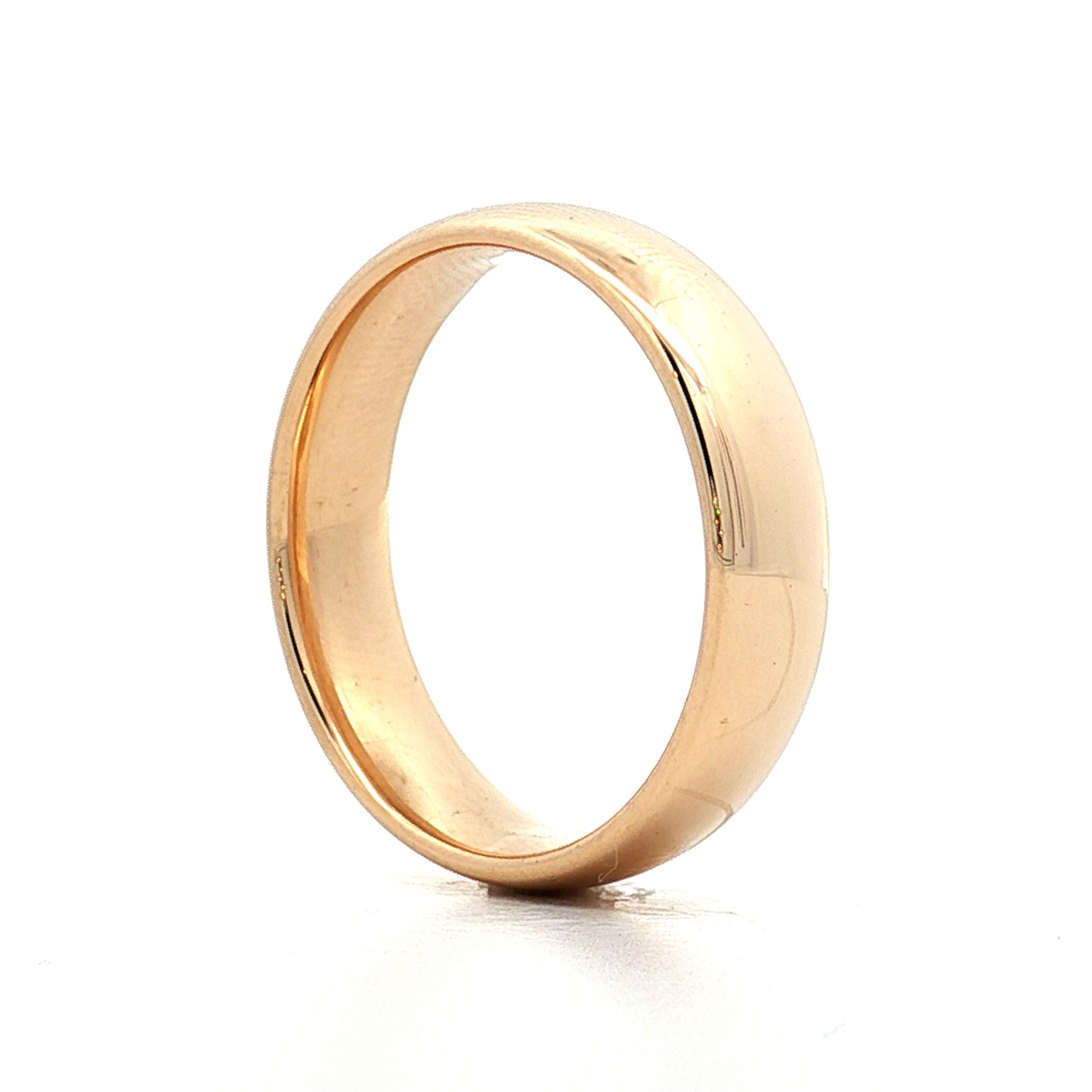 Mens 6mm Eurodome Style Wedding Band 14k Yellow Gold