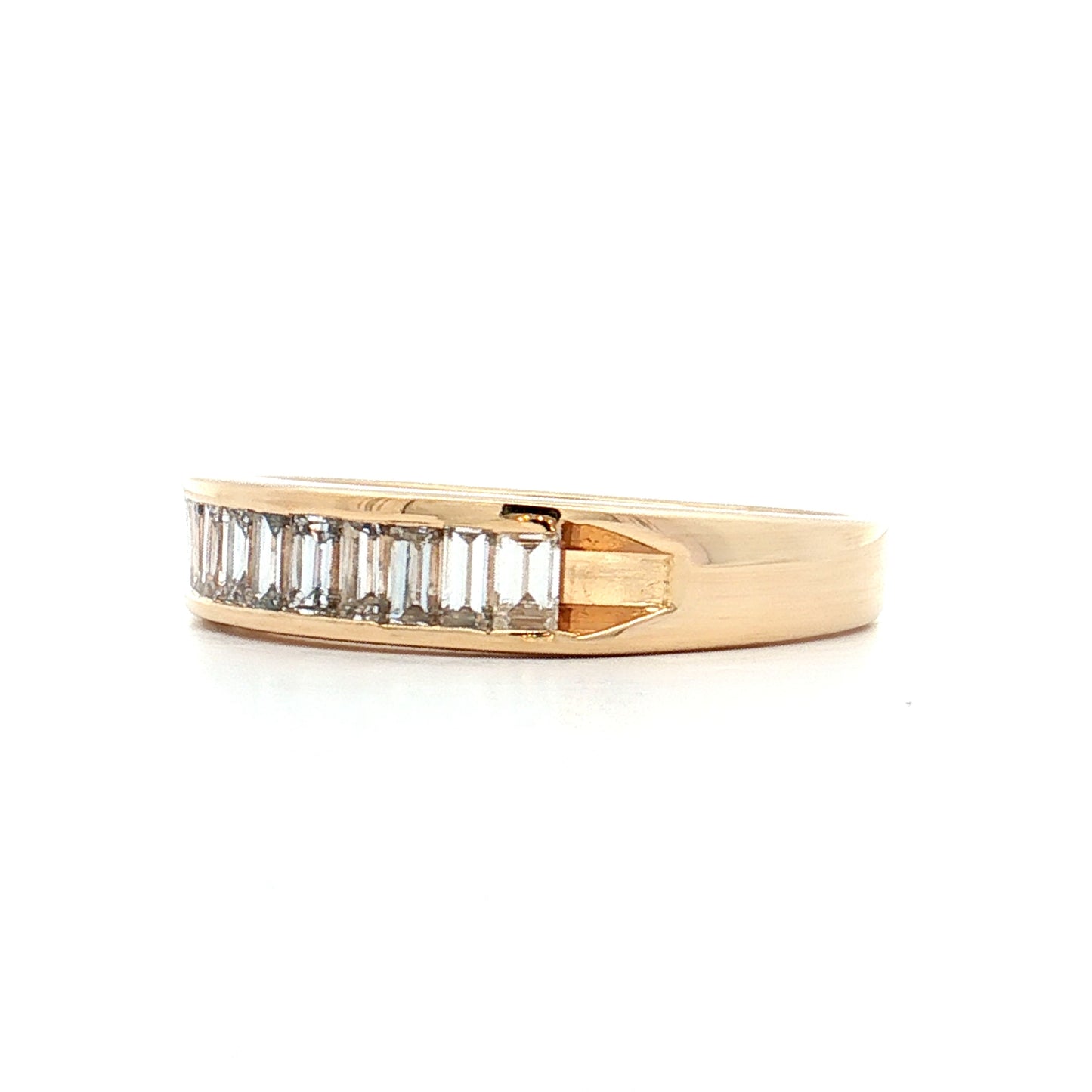 .80 Baguette Diamond Wedding Band 14k Yellow Gold