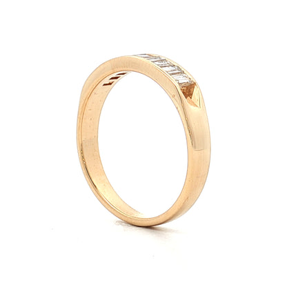 .80 Baguette Diamond Wedding Band 14k Yellow Gold