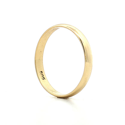 Vintage Art Deco Mens Wedding Band 14k Yellow Gold