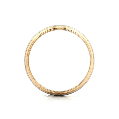 Vintage Mens 5mm Two-Tone Wedding Band 14k
