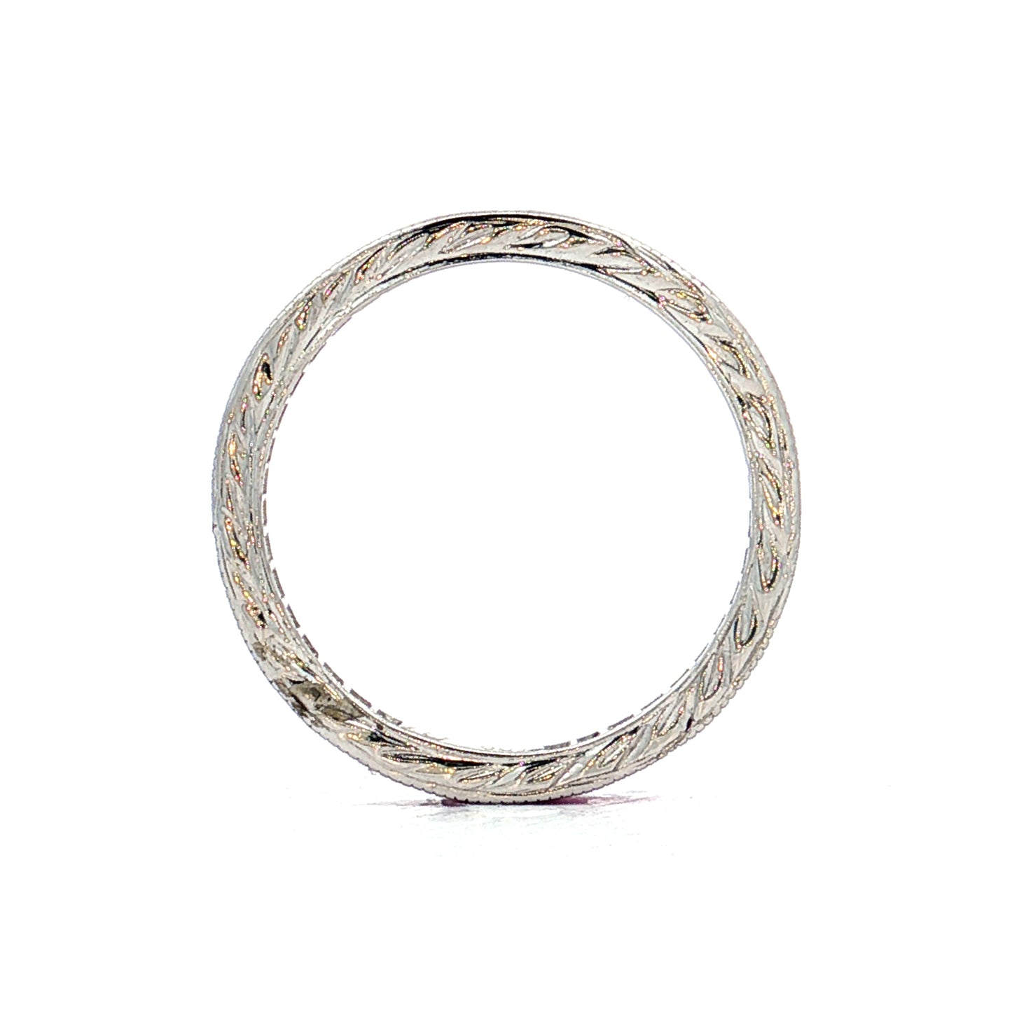 .65 Pink Sapphire Eternity Band 18k White Gold