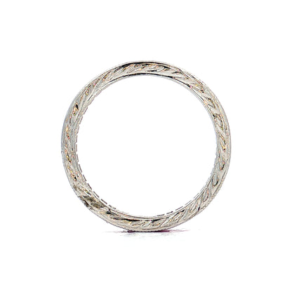 .65 Pink Sapphire Eternity Band 18k White Gold