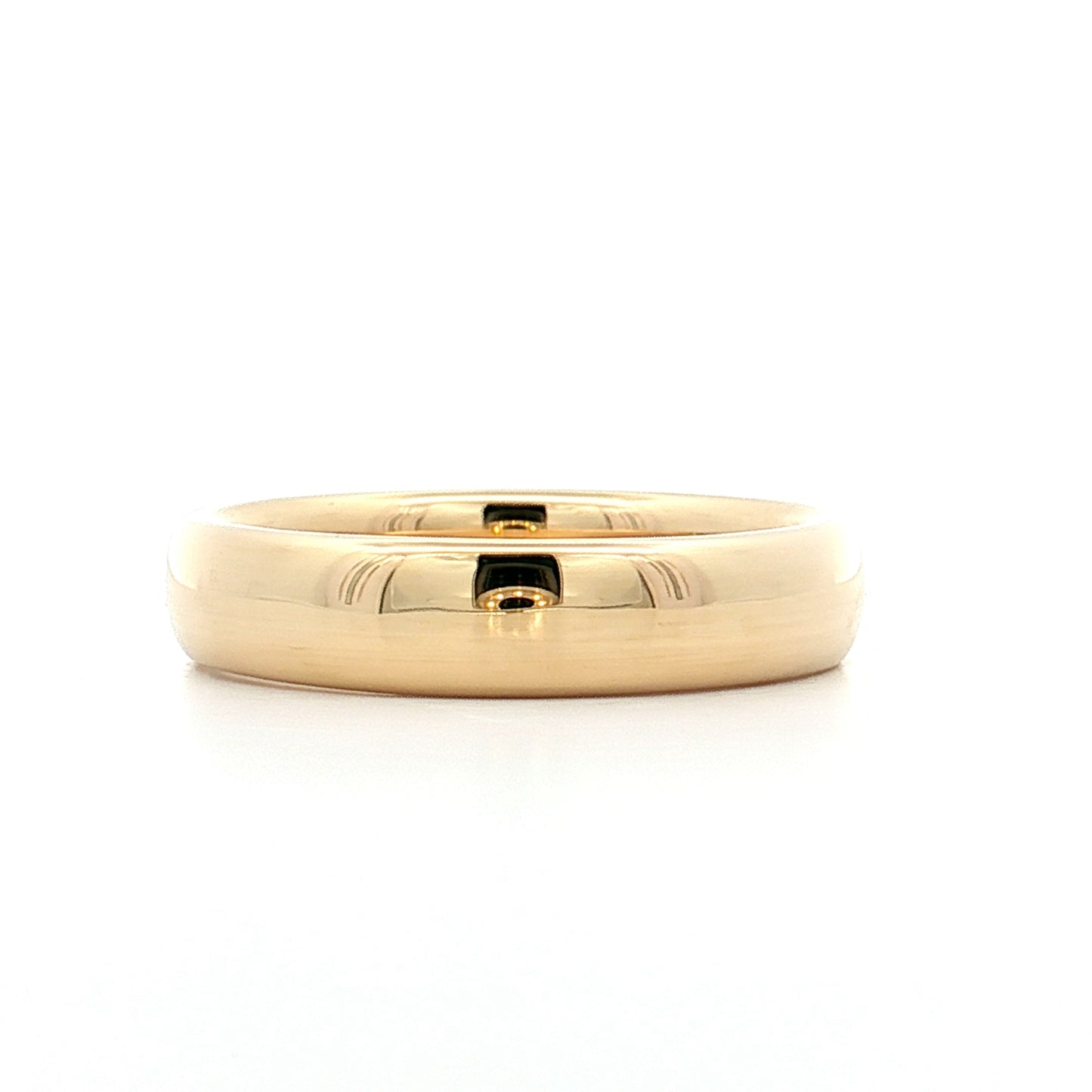 5mm Mens Eurodome Wedding Band 14k Yellow Gold