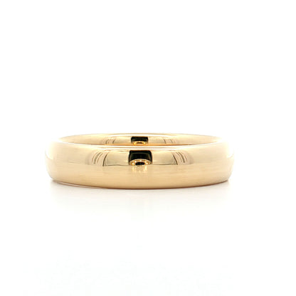 5mm Mens Eurodome Wedding Band 14k Yellow Gold