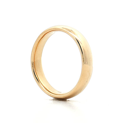 5mm Mens Eurodome Wedding Band 14k Yellow Gold