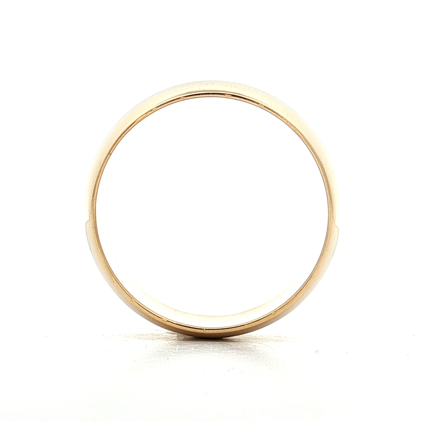 7.75mm Mens Half Round Wedding Band 14k Yellow Gold