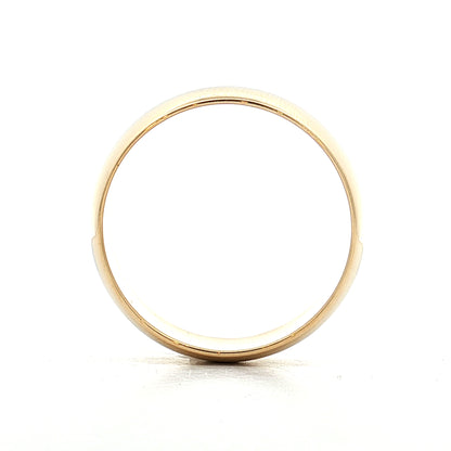 7.75mm Mens Half Round Wedding Band 14k Yellow Gold