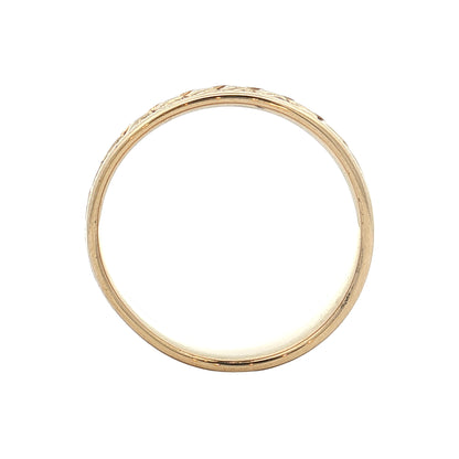 7.75 Mens Braided Texture Wedding Band 14k Yellow Gold