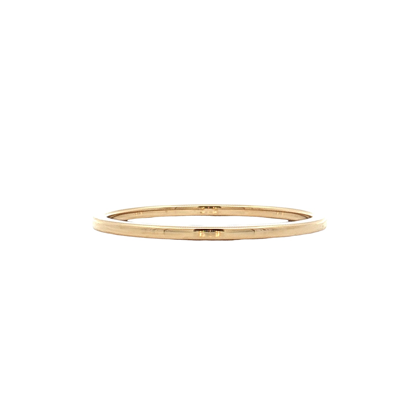 1mm Thin Flat Edge Wedding Band in 14k Yellow Gold
