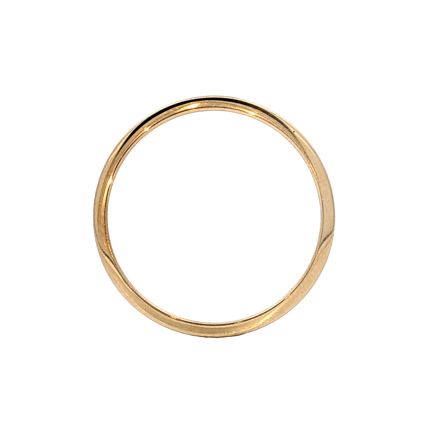1mm Thin Flat Edge Wedding Band in 14k Yellow Gold
