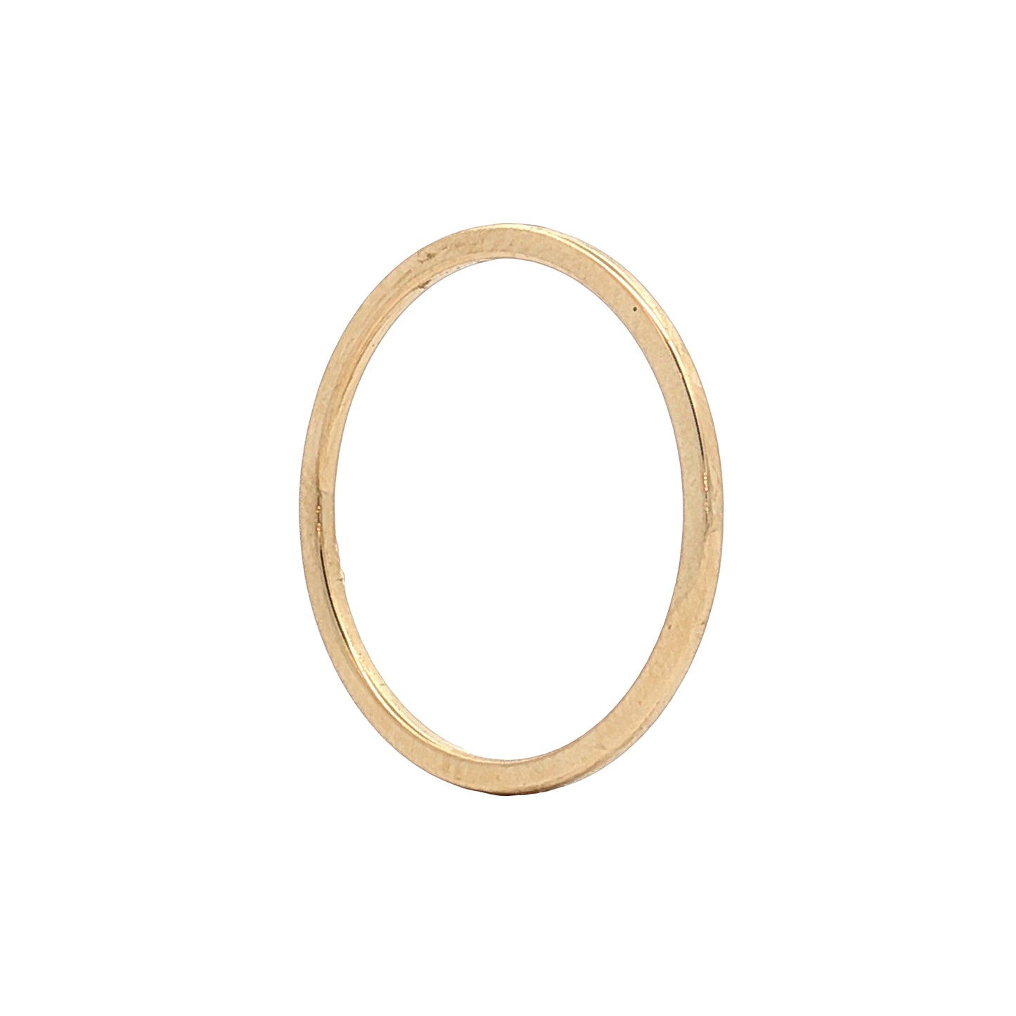 1mm Thin Flat Edge Wedding Band in 14k Yellow Gold