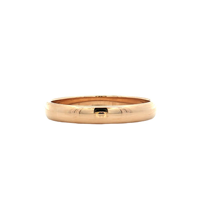 3mm Classic Half Round Wedding Band 14k Yellow Gold