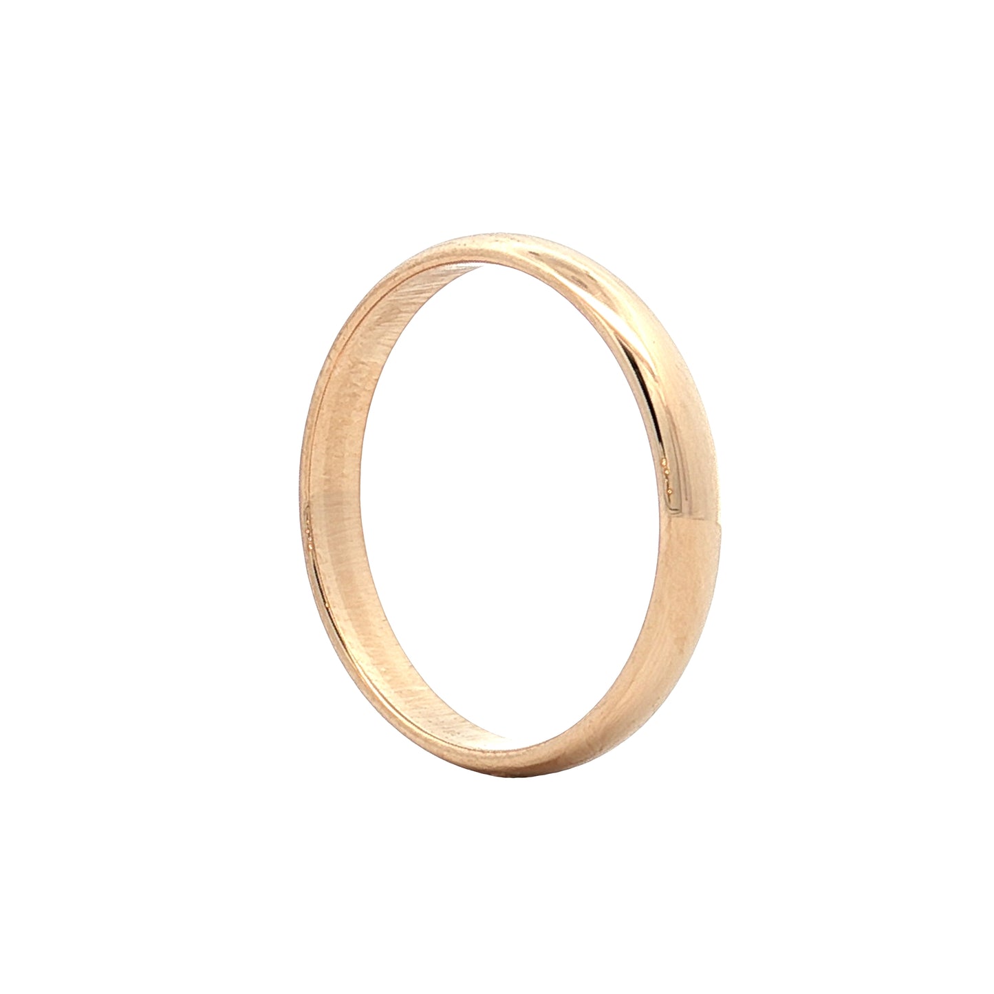 3mm Classic Half Round Wedding Band 14k Yellow Gold
