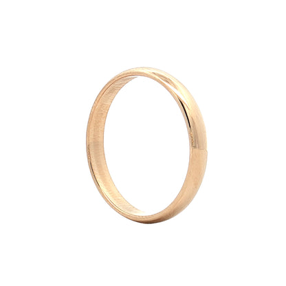 3mm Classic Half Round Wedding Band 14k Yellow Gold