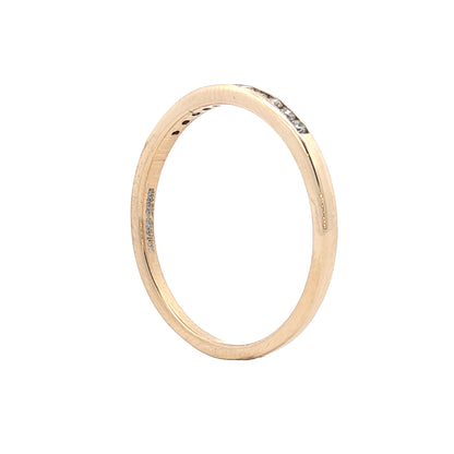 .17 Channel Set Diamond Wedding Band 14k Yellow Gold