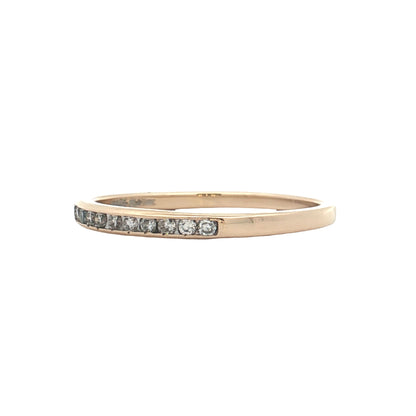 .17 Channel Set Diamond Wedding Band 14k Yellow Gold